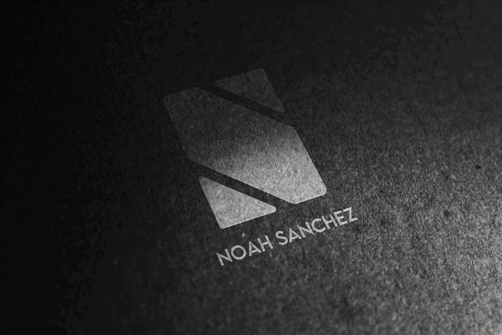 Lettermark Logo of website with the words Noah Sanchez underneath